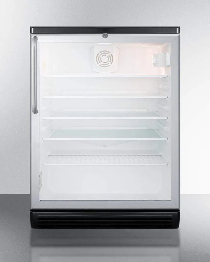 Summit Commercial 24" Built-In Auto Defrost Beverage Fridge SCR600BGLBITB