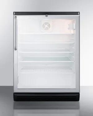 Summit Commercial 24" Built-In Auto Defrost Beverage Fridge SCR600BGLBITB
