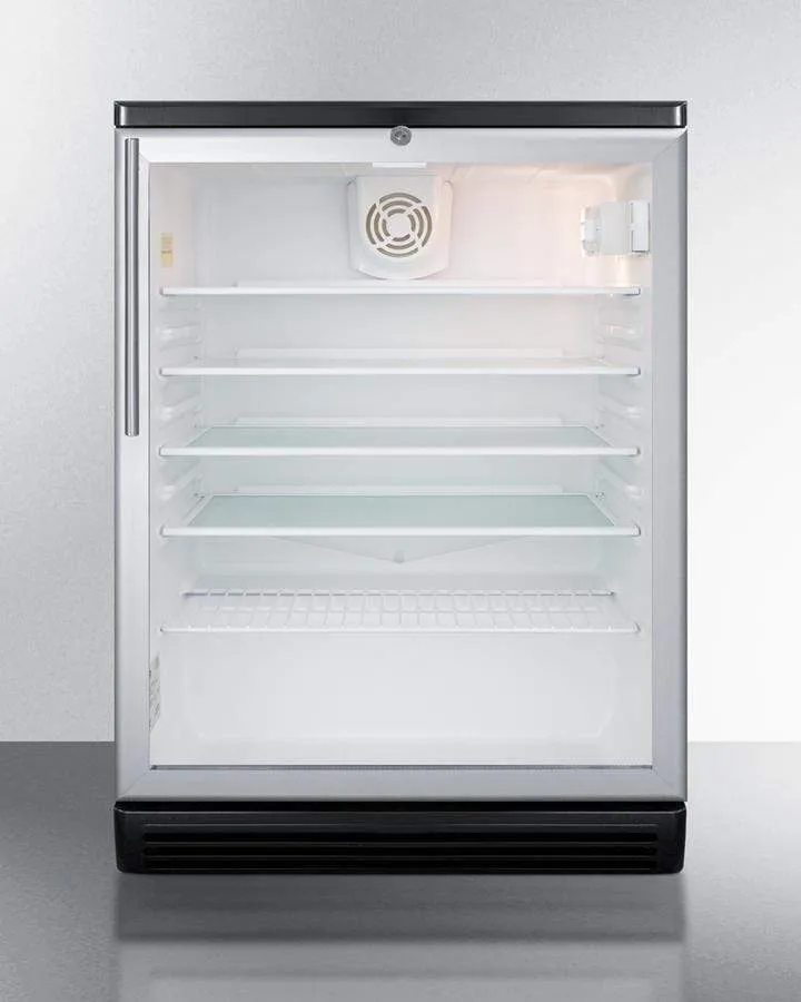 Summit Commercial 24" Built-In Automatic Defrost Beverage Fridge SCR600BGLBIHV
