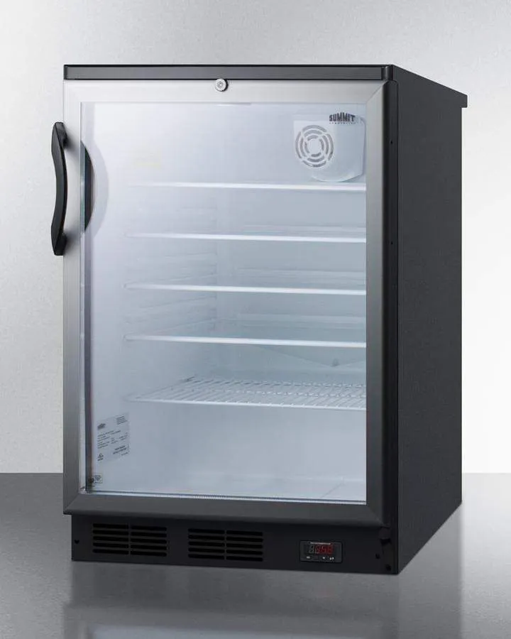 Summit Commercial 24" Built-In Automatic Defrost Craft Beer Pub Fridge SCR600BGLBIDTPUB