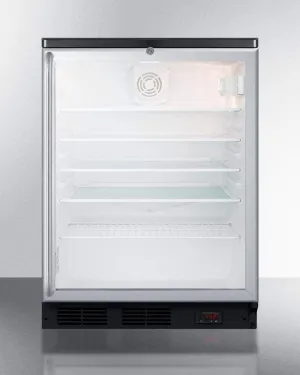 Summit Commercial 24" Built-In Automatic Defrost Craft Beer Pub Fridge SCR600BGLBIDTPUBSH