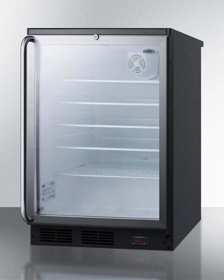 Summit Commercial 24" Built-In Automatic Defrost Craft Beer Pub Fridge SCR600BGLBIDTPUBSH