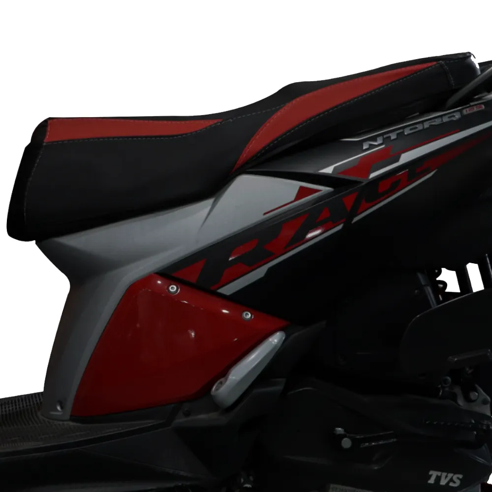 TVS Ntorq Seat Cover Black with Red - Ultimate Protection and Comfort for Your Ride